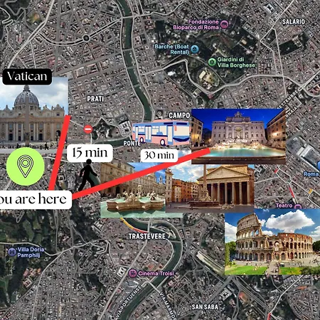 3 Min Da Stazione San Pietro * ローマ